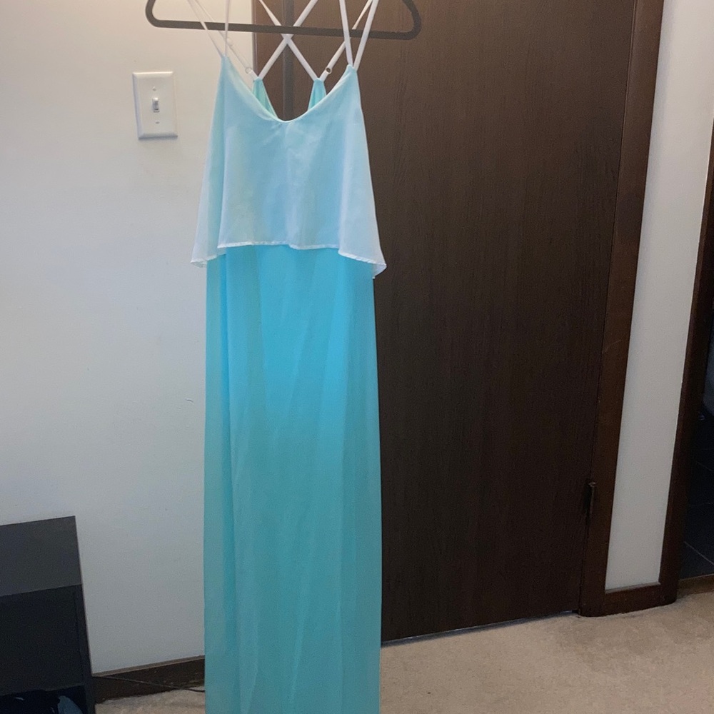 Charming Charlie Sleeveless Maxi Dress with Overlay